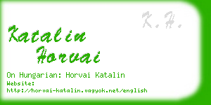 katalin horvai business card